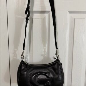 Coach Black Leather Shoulder Bag